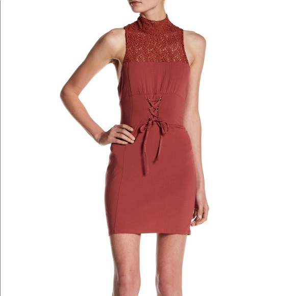 Free People Dresses & Skirts - Free People High Society Bodycon Lace Corset Dress
